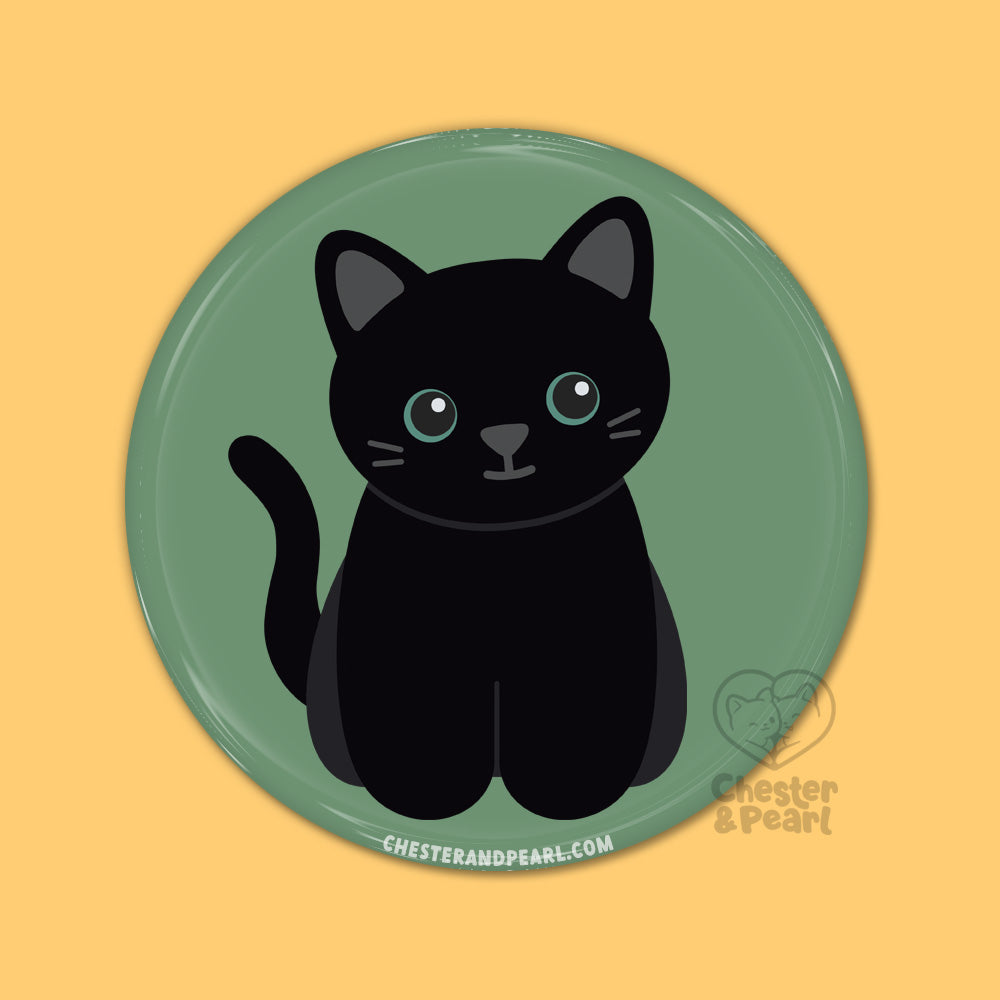 Black Pumpkin Cat Pin or Magnet – Chester & Pearl