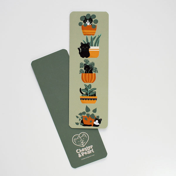 House Plants Cat Bookmark