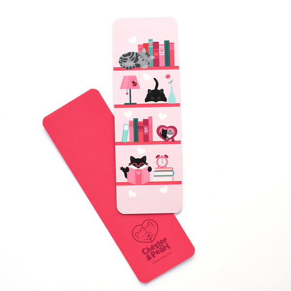 Romance Bookshelves Cat Bookmark