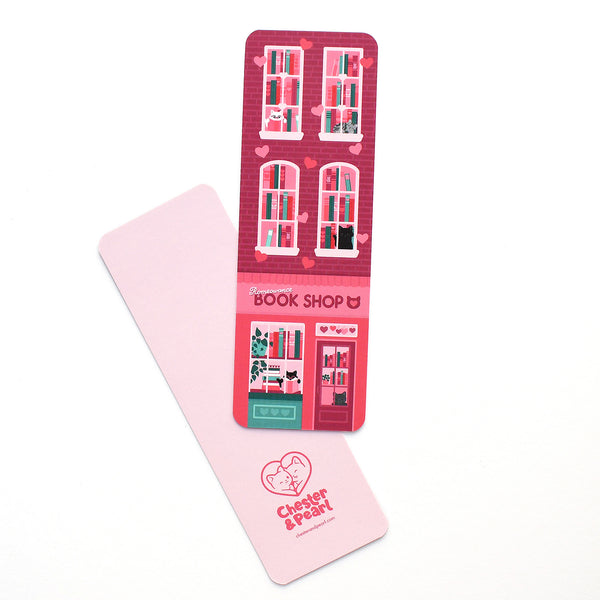 Romance Book Shop Cat Bookmark