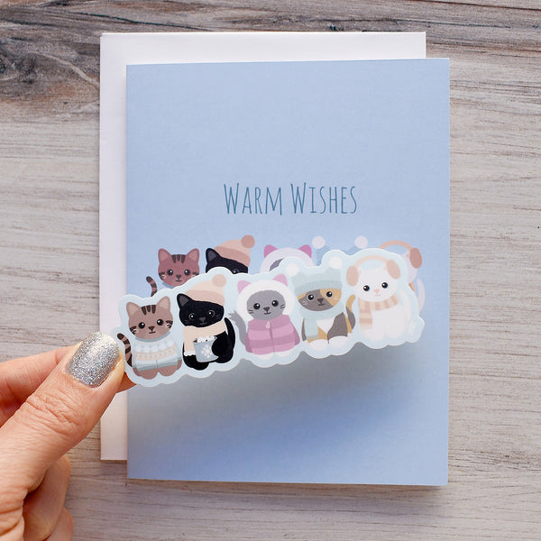 Warm Wishes Holiday Sticker Card