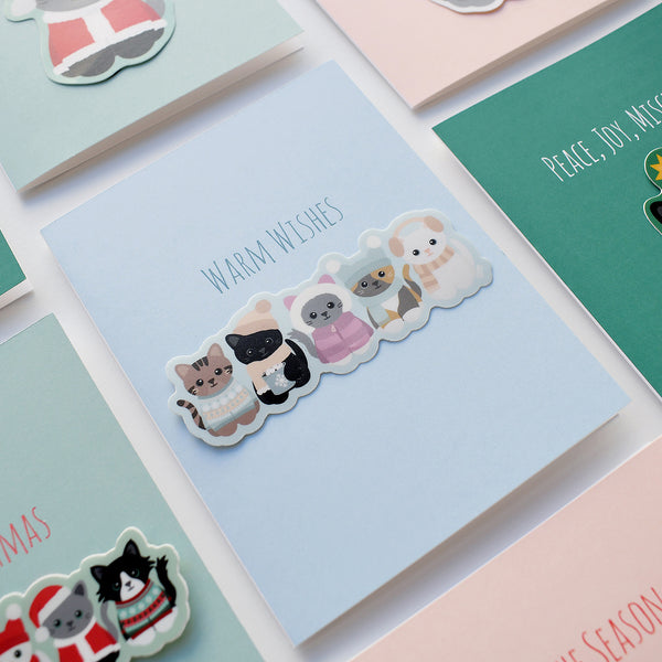 Warm Wishes Holiday Sticker Card