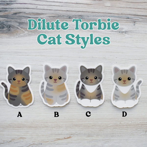 Looks Like My Cat! Dilute torbie cat sticker