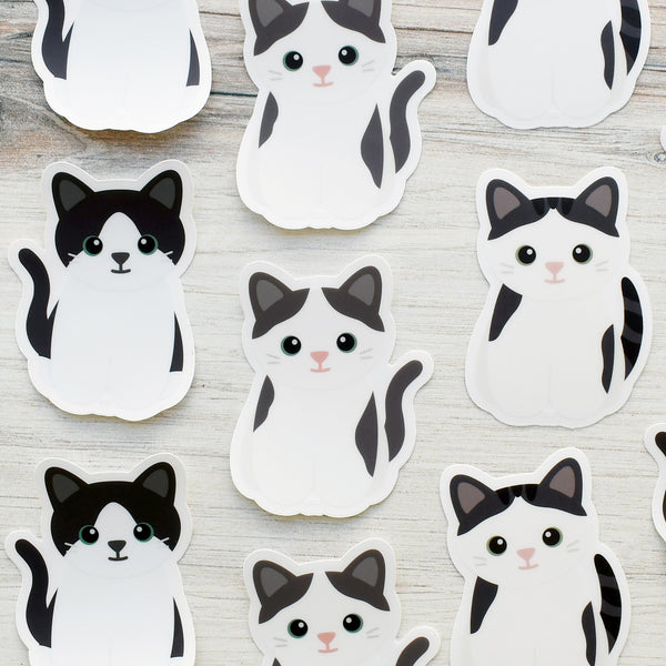 Looks Like My Cat! Gray and white bicolor cat sticker