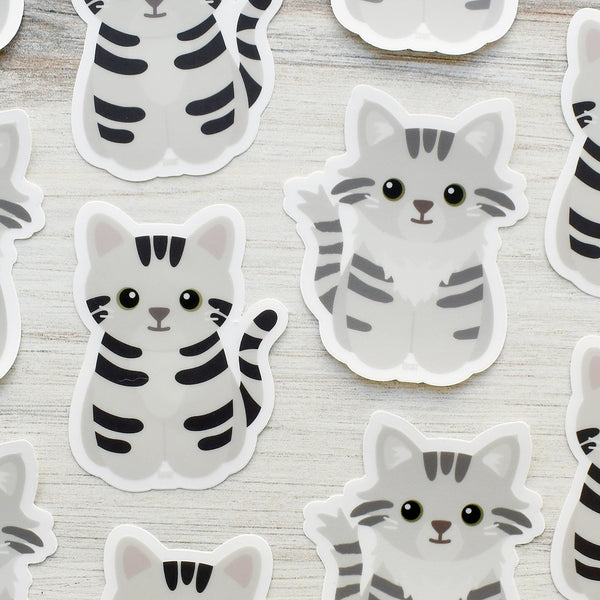 Looks Like My Cat! Silver tabby cat sticker