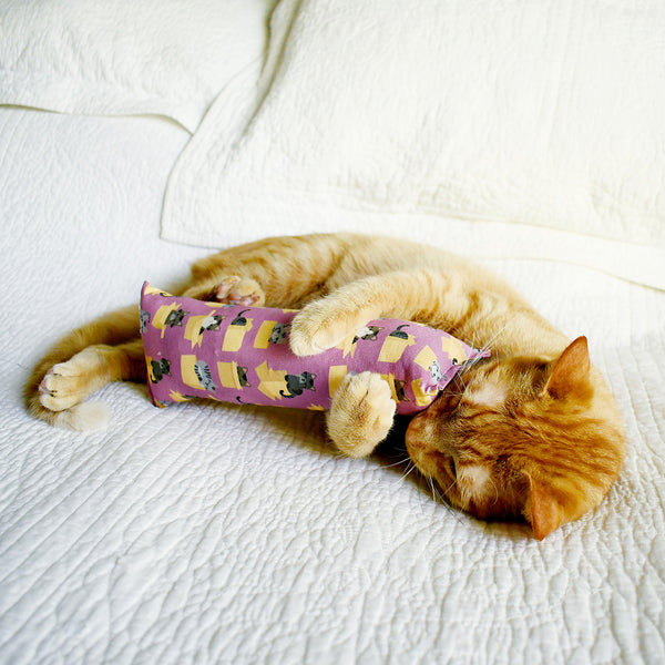 Tabby Cats in Boxes Kicker Cat Toy - Lilac