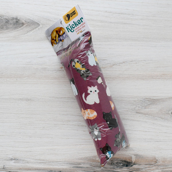 Foster Kittens Kicker Cat Toy - burgundy