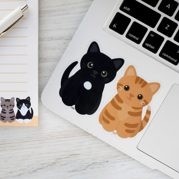 Looks Like My Cat! Black cat with white locket sticker