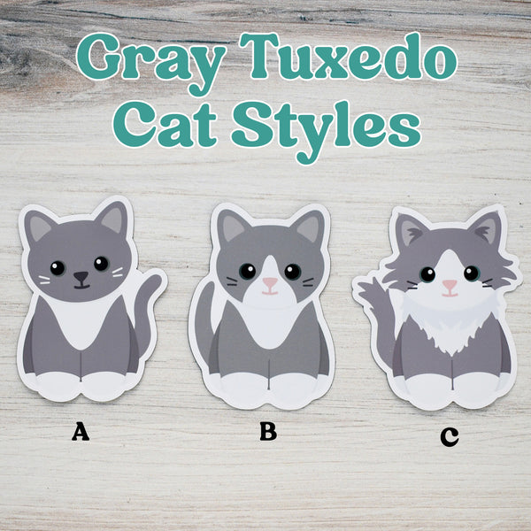 Looks Like My Cat! Gray tuxedo cat magnet