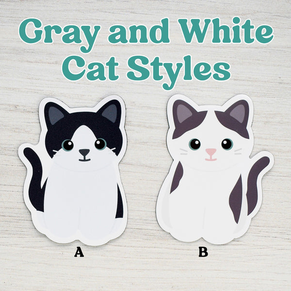 Looks Like My Cat! Gray and white bicolor cat magnet