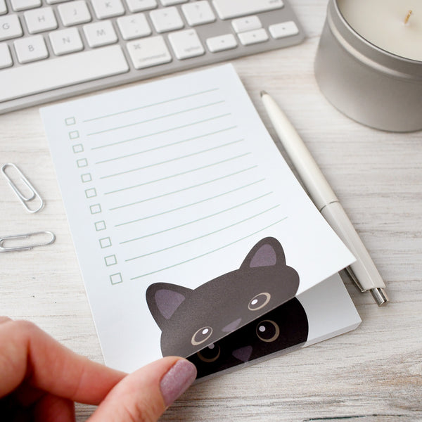 Peekaboo! Black Cat Notepad