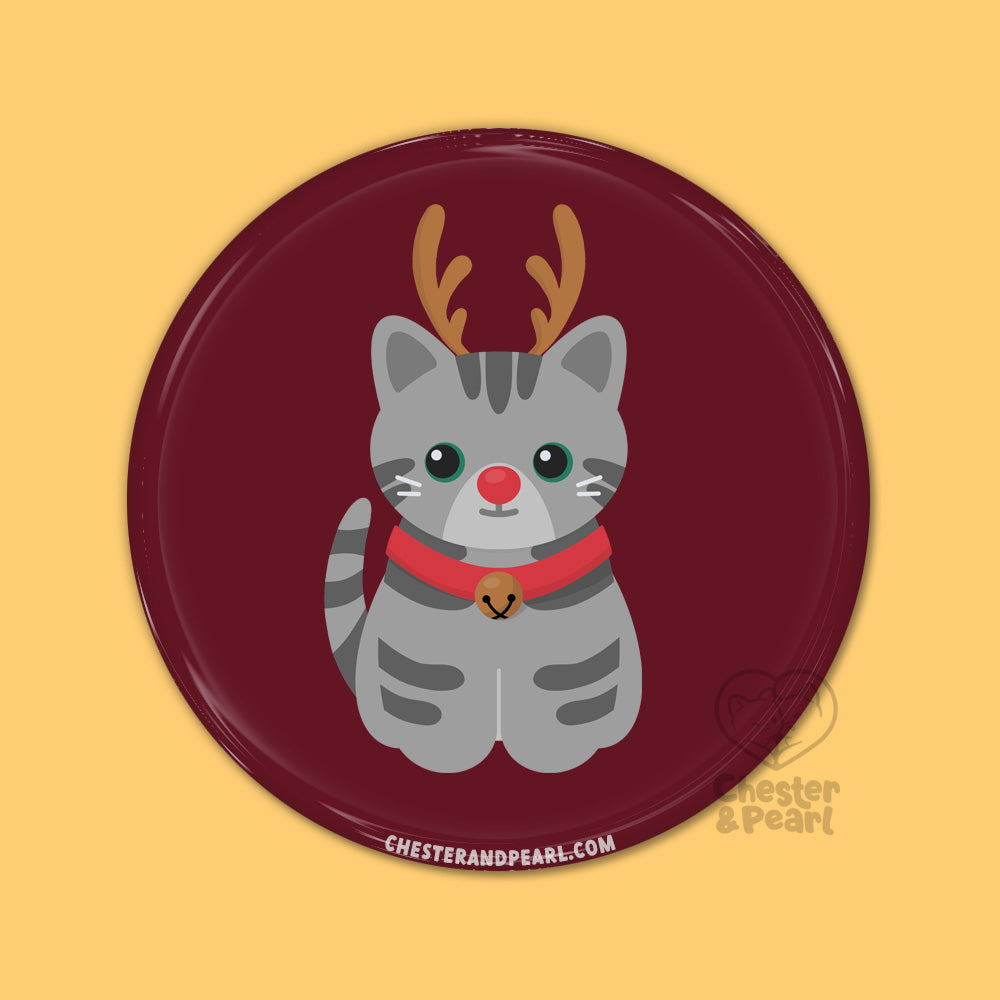 Orange Tabby Tuxedo Cat Pin or Magnet – Chester & Pearl