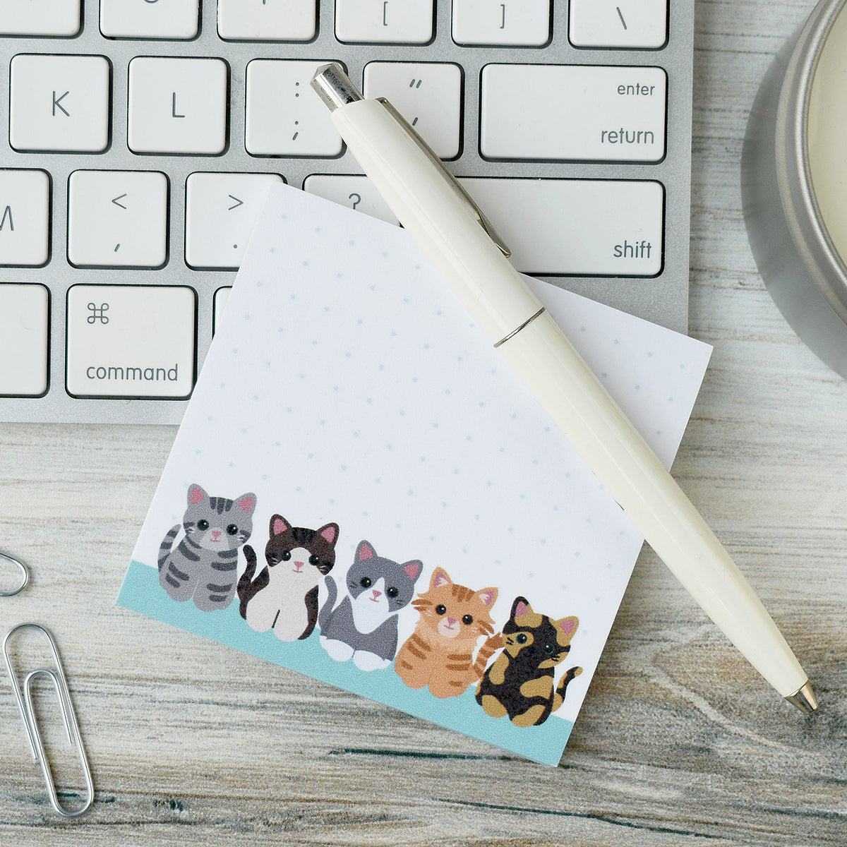 Cute Cats Dotted Grid Sticky Notes – Chester & Pearl