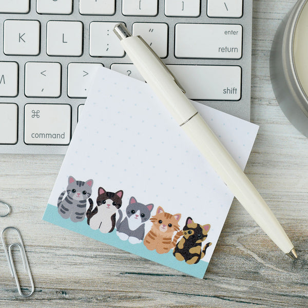 Cute Cats Dotted Grid Sticky Notes
