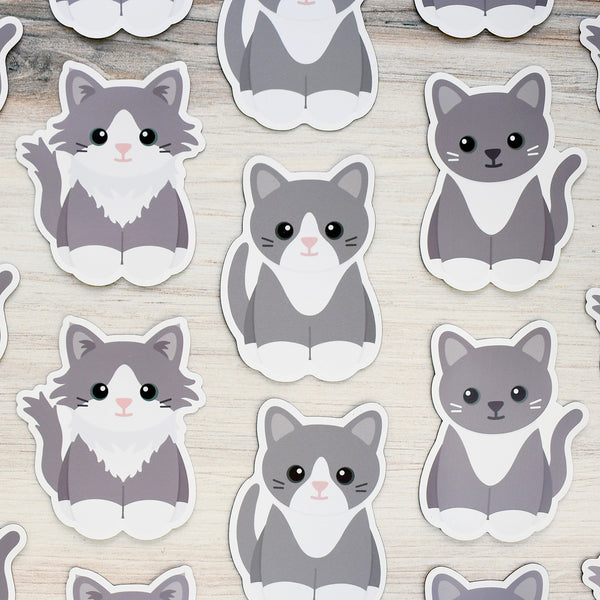 Looks Like My Cat! Gray tuxedo cat magnet