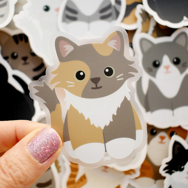 Looks Like My Cat! Dilute calico cat sticker