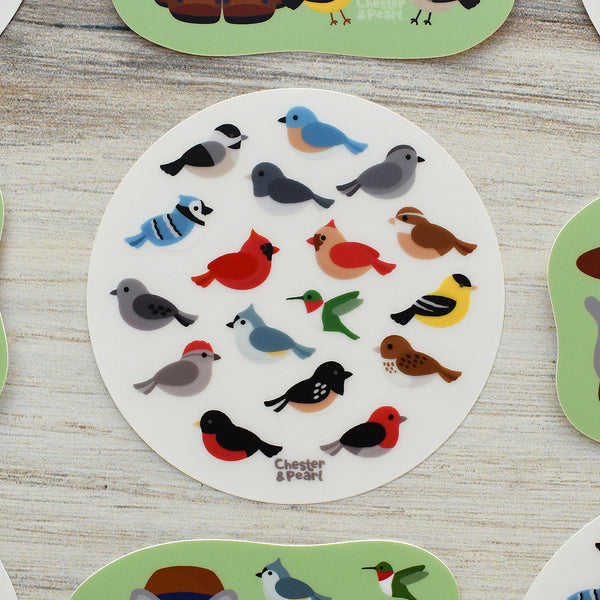 Backyard Birds 3-in. Clear Vinyl Sticker