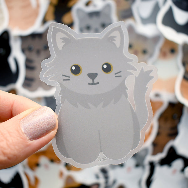 Looks Like My Cat! Gray cat sticker