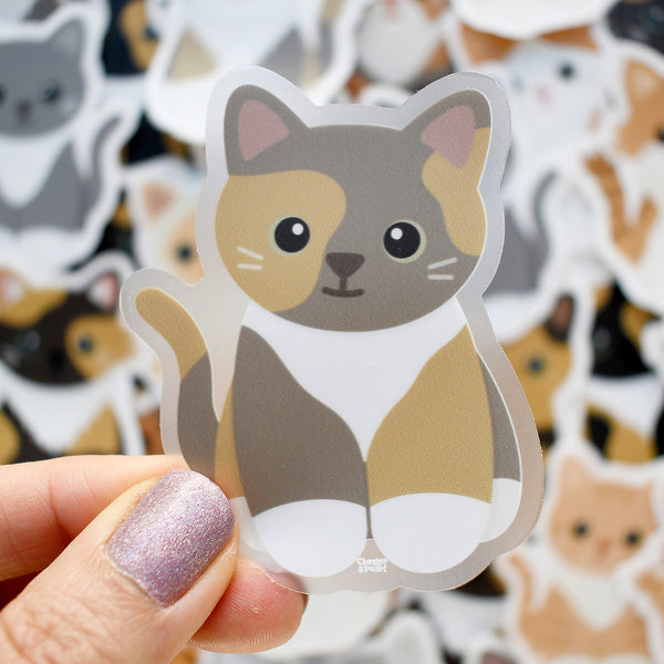 Looks Like My Cat! Dilute calico cat sticker