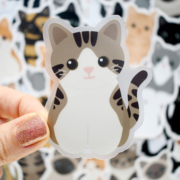 Looks Like My Cat! Brown tabby cat sticker