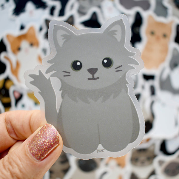 Looks Like My Cat! Gray cat sticker