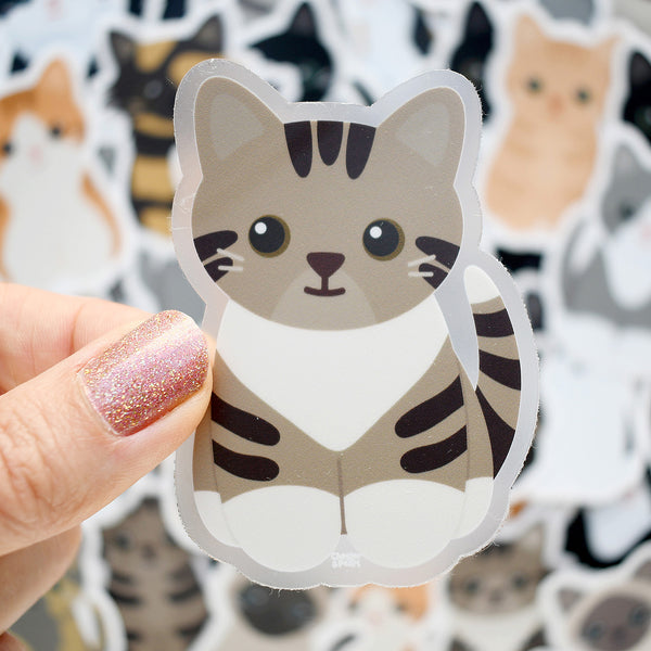 Looks Like My Cat! Brown tabby cat sticker