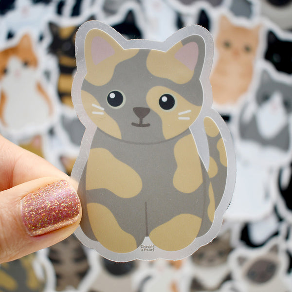 Looks Like My Cat! Dilute tortoiseshell cat sticker