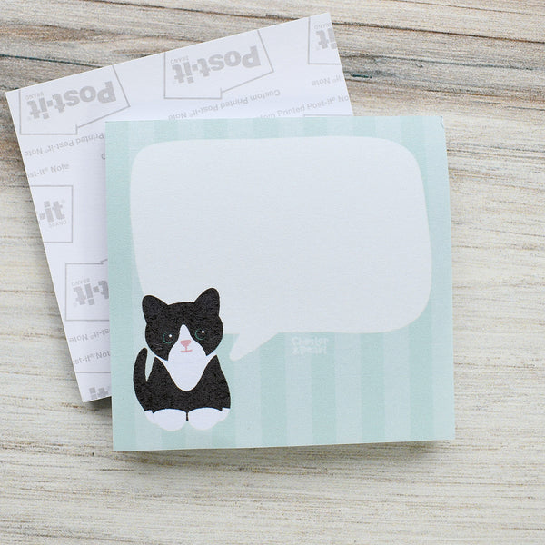 Black Tuxedo Cat Post-It® Notes