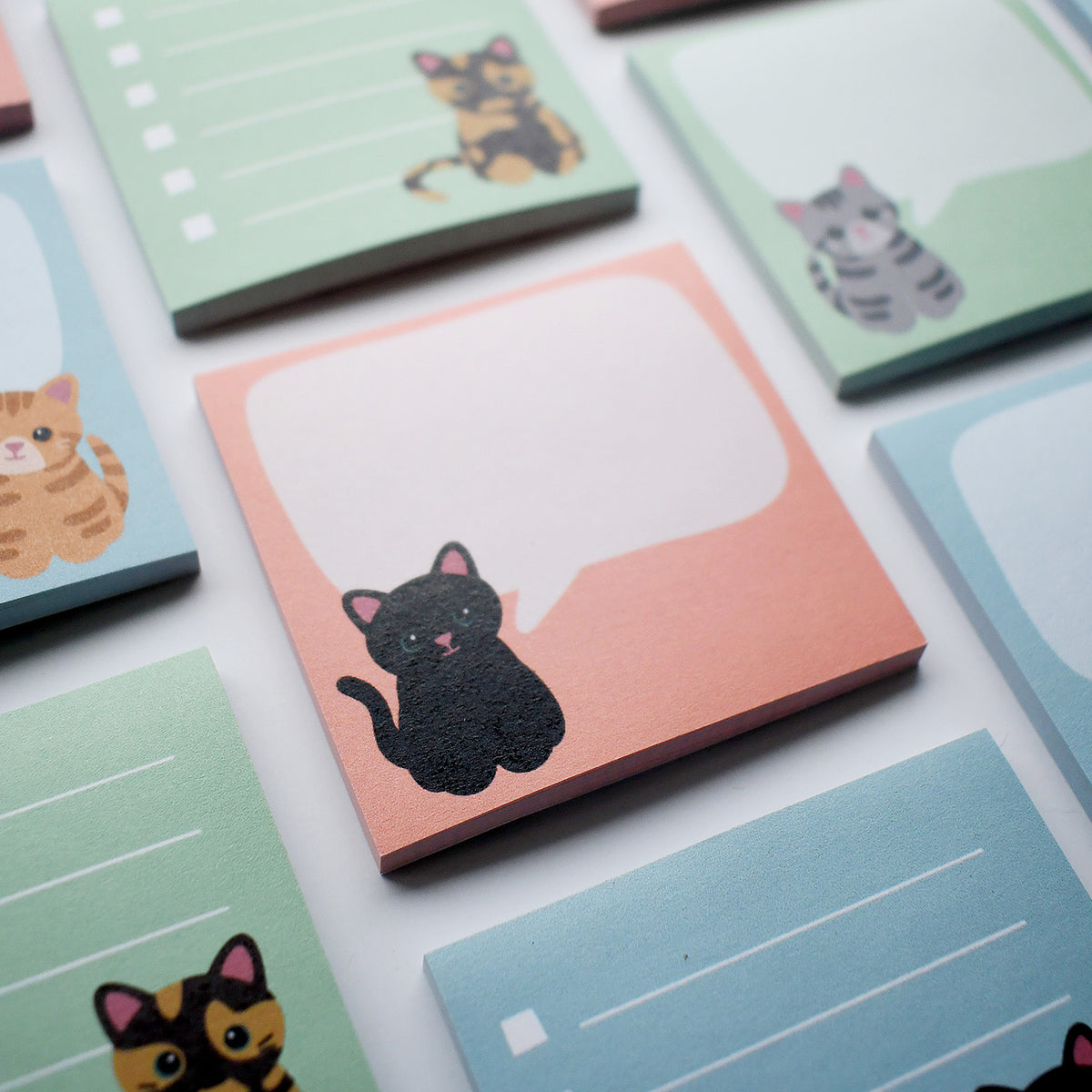 Cute Cats Grid Sticky Notes – Chester & Pearl