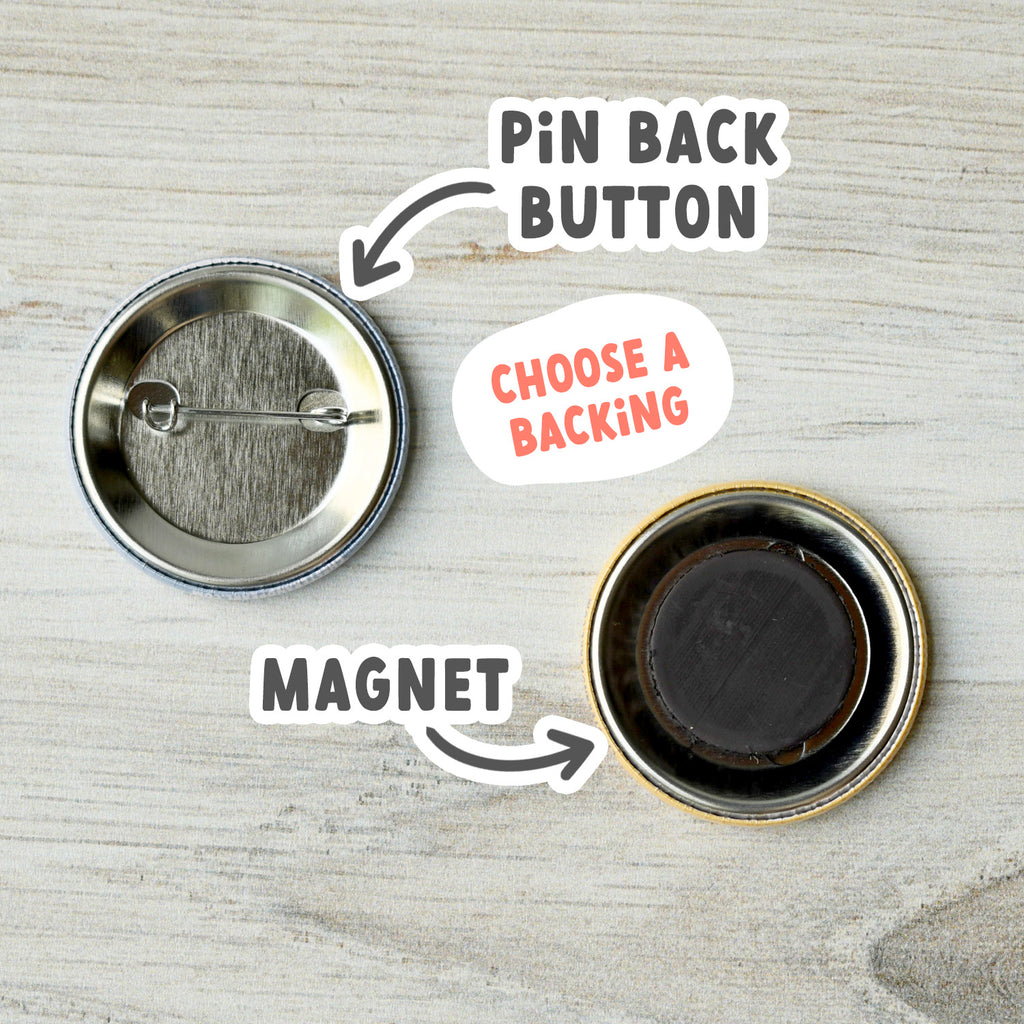 Magnetic pin backs, available in our shop now. #magnets