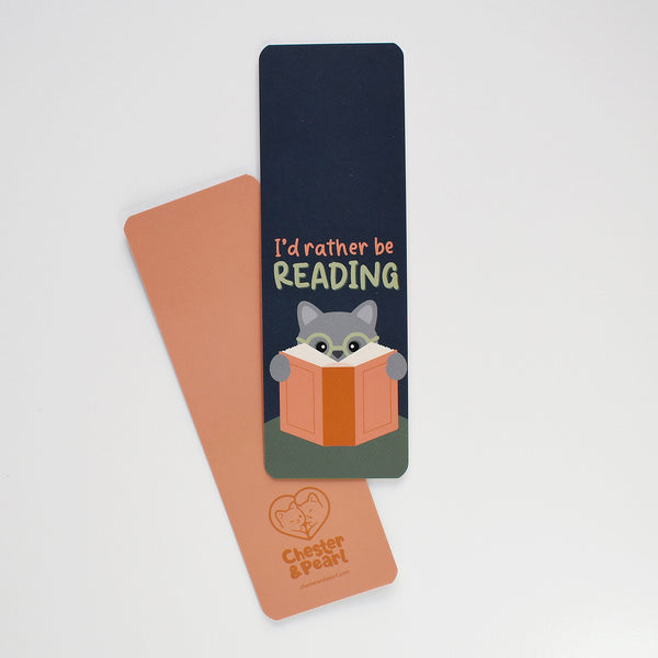 I'd Rather Be Reading Cat Bookmark