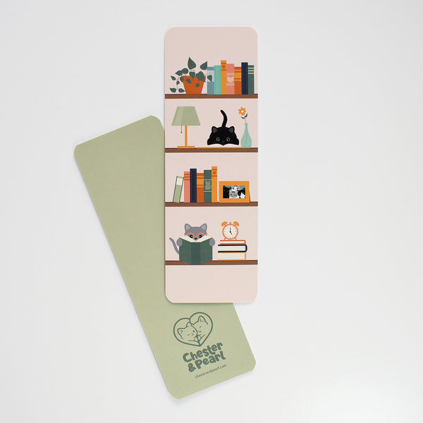 Indoorsy Bookshelves Cat Bookmark