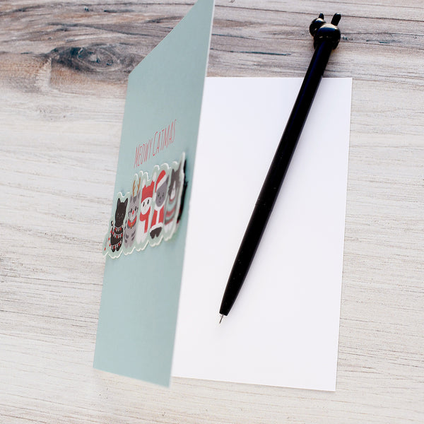 Meowy Catmas Holiday Sticker Card