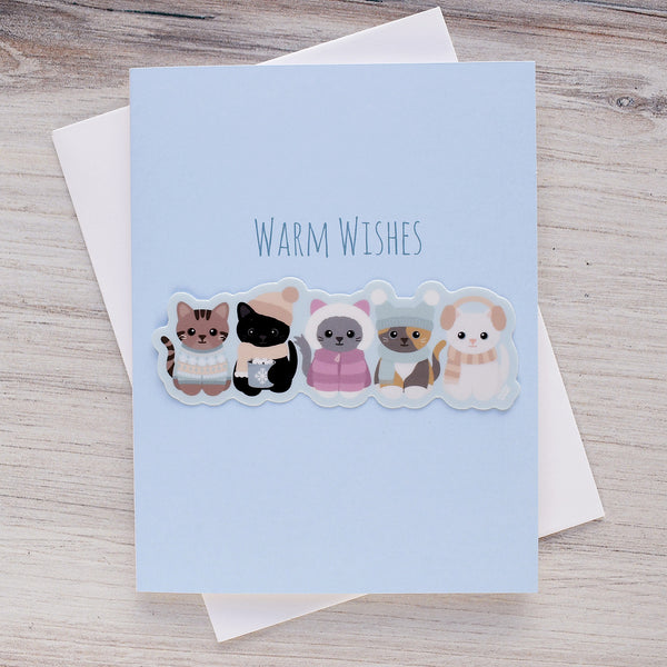 Warm Wishes Holiday Sticker Card