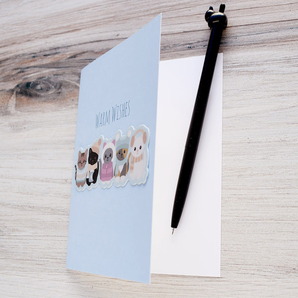 Warm Wishes Holiday Sticker Card