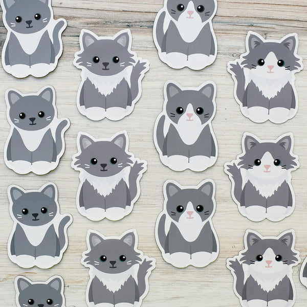 Looks Like My Cat! Gray tuxedo cat magnet