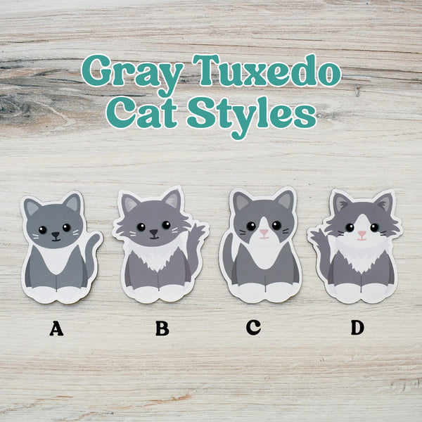 Looks Like My Cat! Gray tuxedo cat magnet