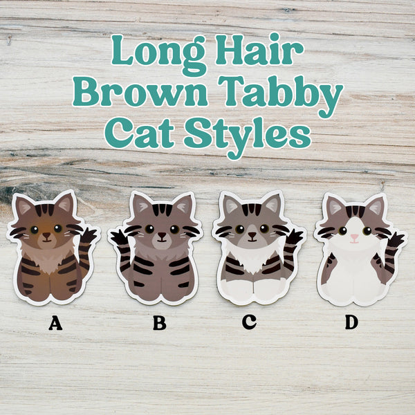 Looks Like My Cat! Maine Coon Long-haired brown tabby cat magnet