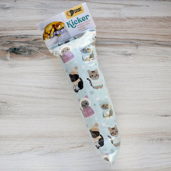 Snuggle Season Kicker Cat Toy - ice blue