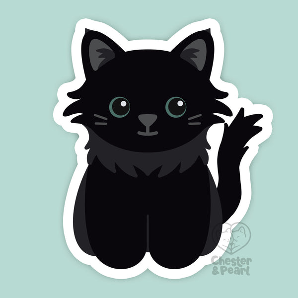 Looks Like My Cat! Long-haired black cat magnet