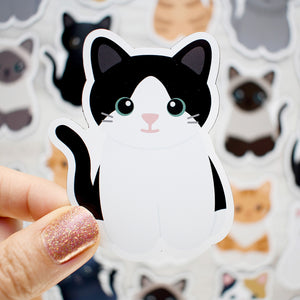 Looks Like My Cat! Black and white bicolor cat magnet