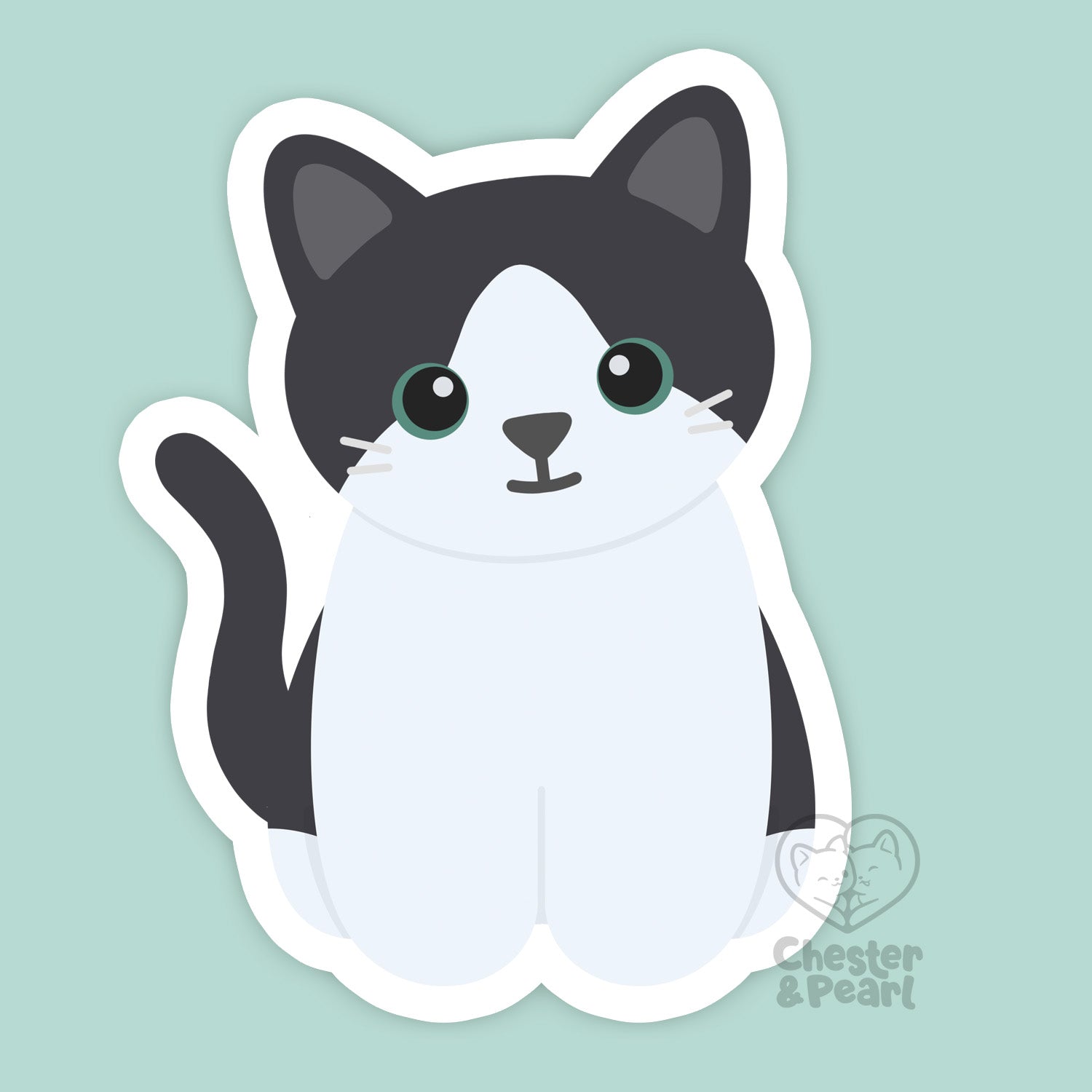Looks Like My Cat! Gray and white bicolor cat magnet