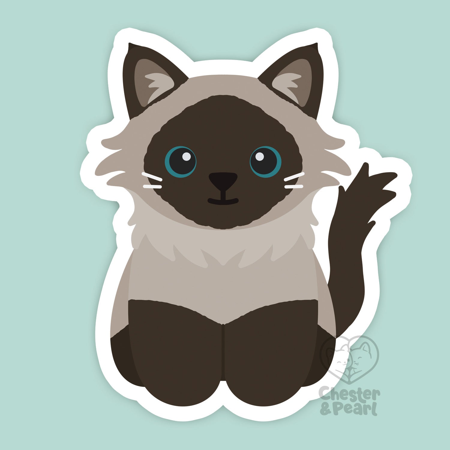 Looks Like My Cat! Balinese long-haired Siamese cat magnet