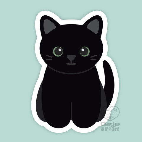 Looks Like My Cat! Black cat with green eyes magnet