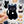Looks Like My Cat! Black cat with white locket magnet