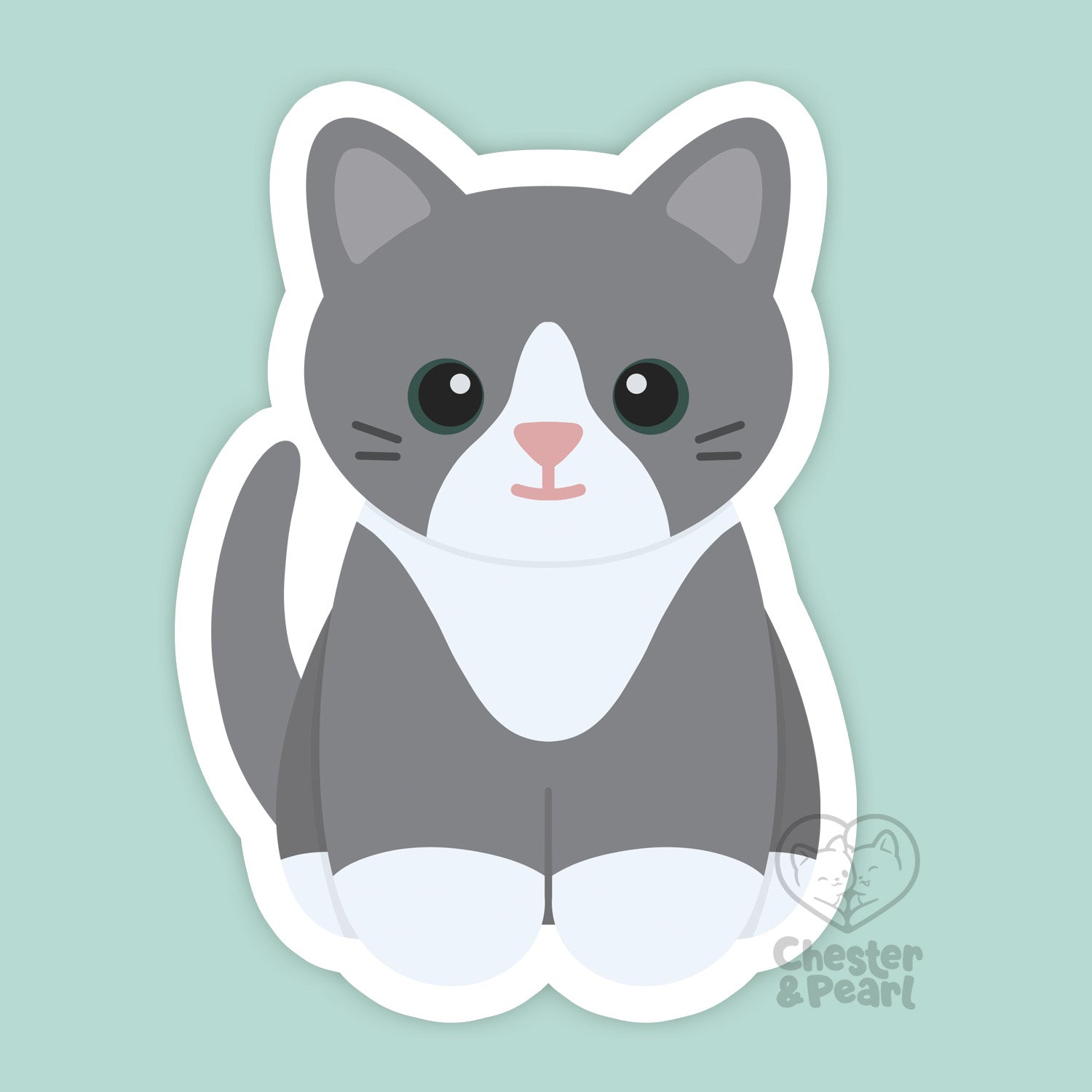 Looks Like My Cat! Gray tuxedo cat magnet