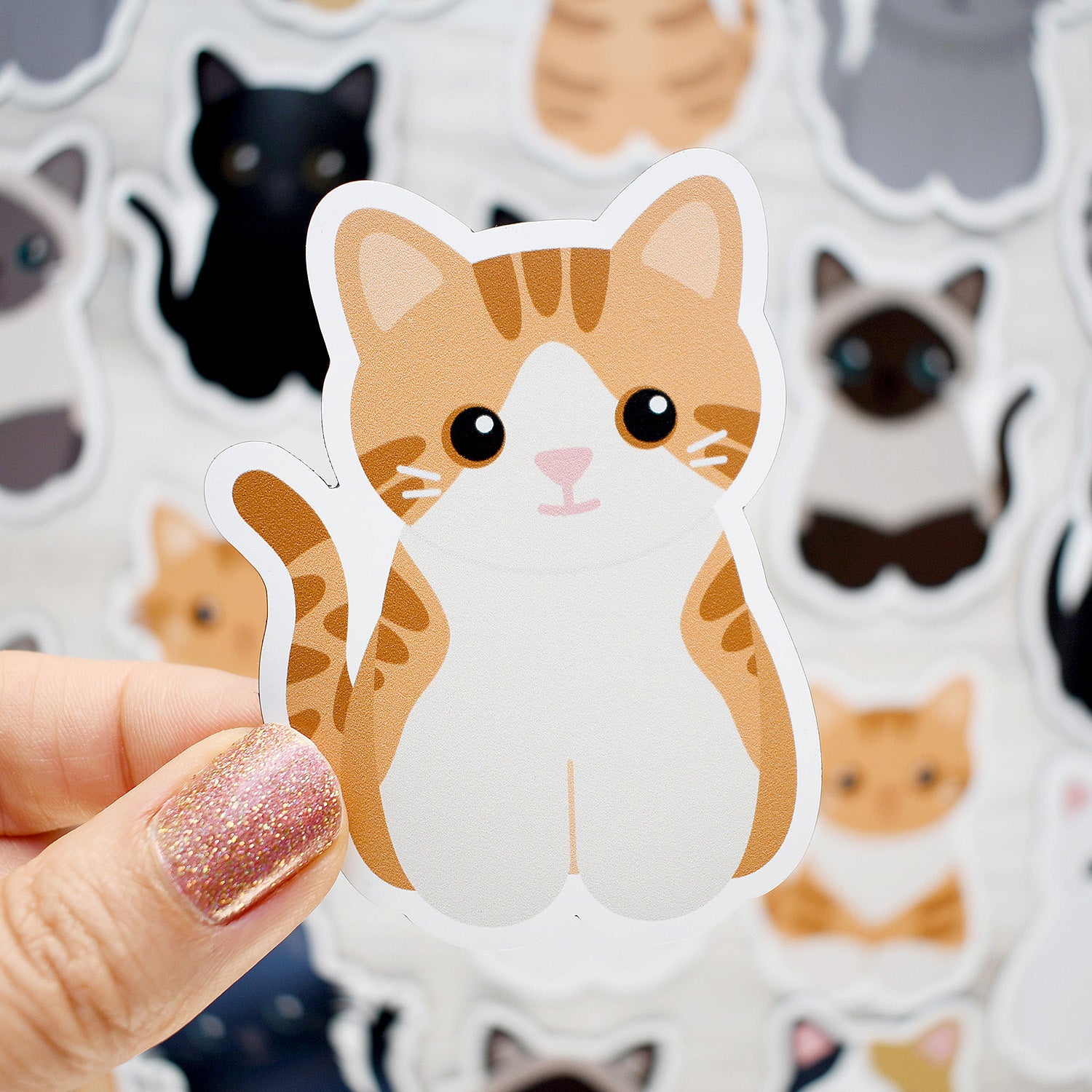 Looks Like My Cat! Creamsicle white and orange tabby cat magnet