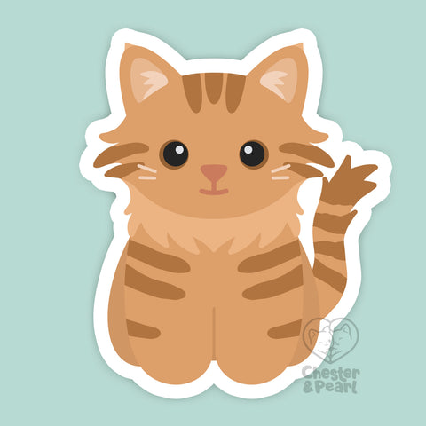 Looks Like My Cat! Long-haired orange tabby cat magnet