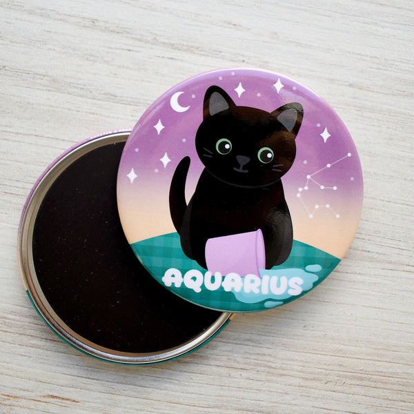 Aquarius Zodiac Cat Fridge Magnet