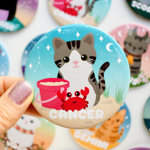 Cancer Zodiac Cat Fridge Magnet